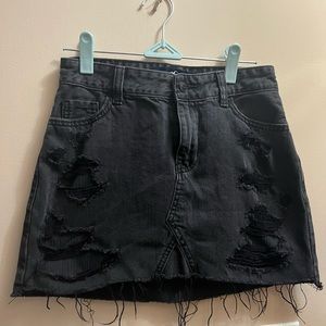 Hollister High-Rise Black Denim Skirt Size 0
